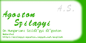 agoston szilagyi business card